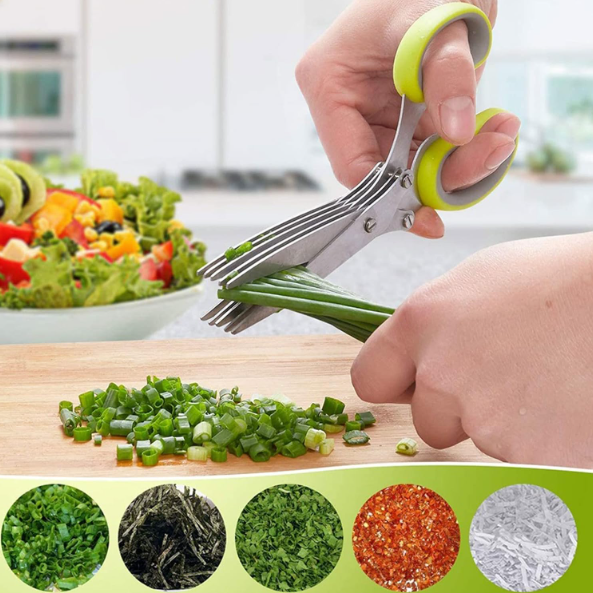 5 layer Multifunctional Stainless Steel Scissors