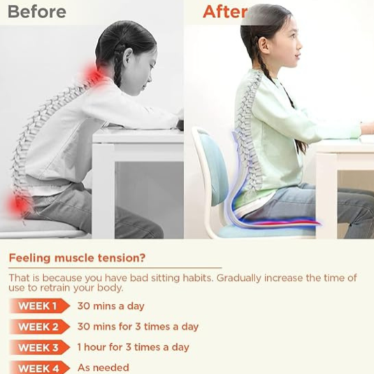 Comfort Posture Correction Chair Seat | Ergonomic Back Support