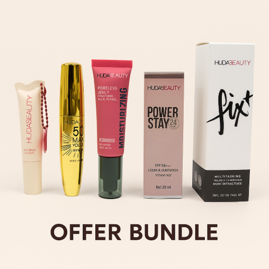 HUDA BEAUTY Makeup Bundle Deal – Limited Offer (Free Lip Balm Included)