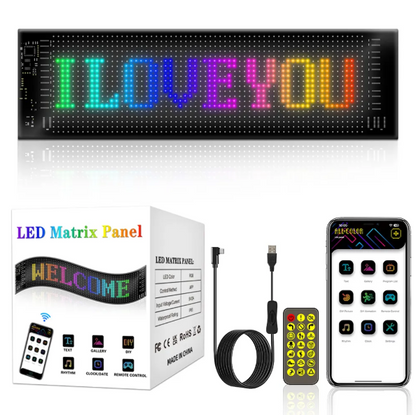 Flexible LED Display Screen For Car 92*374mm
